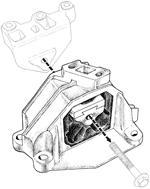 SOPORTE DE MOTOR   (LADO DER) FOX/GOL TREND/ SURAN/VOYAGE 1.0 Y 1.6 NAFTA. 2008/..