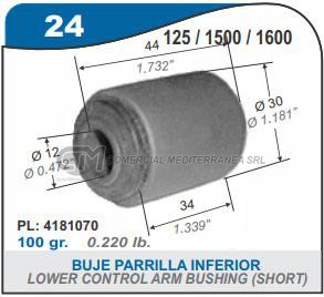 BUJE PARRILLA INFERIOR FIAT 1500.1600.125 