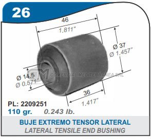 BUJE EXTREMO TENSOR LATERAL RENAULT GLADIATOR