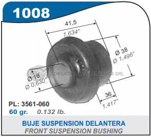 BUJE SUSPENSION CON PESTAÑA PEUGEOT 504 