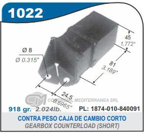 SOPORTE DE CAJA CAPEMI PEUGEOT 404/504/505 NAFTA CONTRAPESO CORTO DE CAJA DE VEL. 8