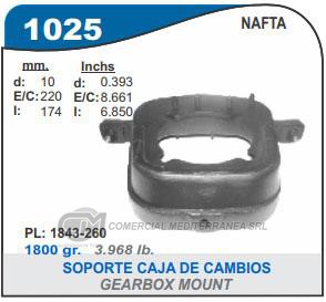 SOPORTE DE CAJA CAPEMI PEUGEOT 404 NAFTA/504 DIESEL SOPORTE DE CAJA DE VEL.