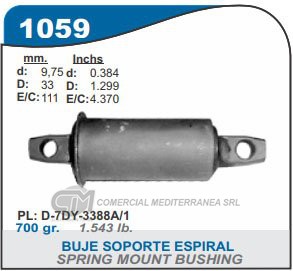 BUJE SOPORTE ESPIRAL CAPEMI FORD FALCON/FAIRLANE 
