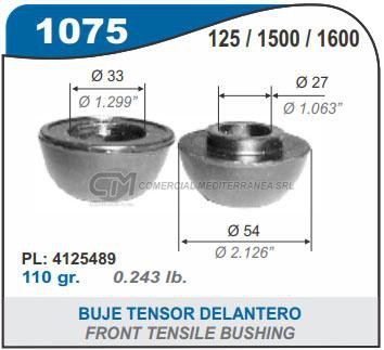 BUJE TENSOR DE DIRECCION (CONJUNTO) FIAT 125 .1500 .1600 