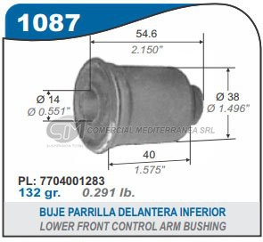 BUJE PARRILLA INFERIOR C/PESTANA RENAULT18