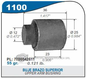 BUJE BRAZO SUPERIOR CAPEMI RENAULT 5 14X34X45 MM