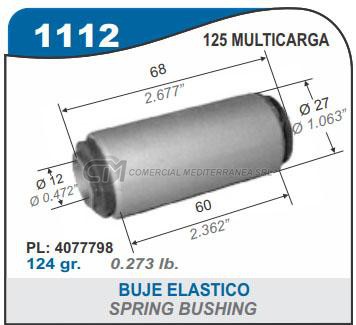BUJES SUSPENSION FIAT 125 (CORTO)