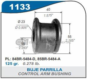 BUJE BARRA ESTABILIZADORA CENTRAL DELANTERA CAPEMI FORD SIERRA 84/94 