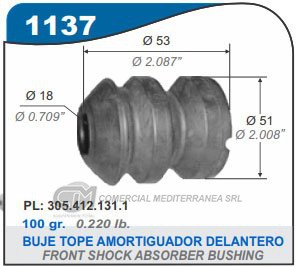 TOPES DE SUSPENSION CAPEMI VOLKSWAGEN GOL/SAVEIRO/GACEL/SENDA/PASSAT TOPE AMORTIGUADOR