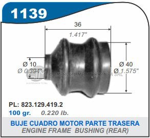 BUJE DE SUSPENSION CAPEMI VOLKSWAGEN GOL 85/93/SAVEIRO/GACEL/SENDA BUJE COJINETE CUADR
