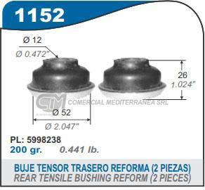 BUJE BARRA ESTABILIZADORA BAJO CAPEMI FIAT REGATA 