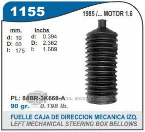 FUELLE DE TRANSMISION CAPEMI FORD SIERRA 1.6 1985-> FUELLE CAJA DIR. MECANICA I