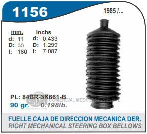 FUELLE DE TRANSMISION CAPEMI FORD SIERRA/TAUNUS FUELLE CAJA DIRECCION MECANICA LADO DEREC