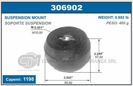 BUJE DE SUSPENSION CAPEMI SCANIA TOPE ELASTICO DE SUSPENSION