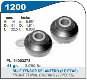 BUJES SUSPENSION FIAT DUNA. UNO. FIORINO. 147. 128 S.E.