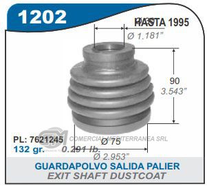 FUELLE DE TRANSMISION CAPEMI FIAT DUNA/UNO/FIORINO<-95 GUARDAPOLVO S/PALIER