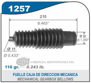 FUELLE DE TRANSMISION CAPEMI RENAULT 11/18 FUELLE CAJA DIRECCION MECANICA LADO IZQUIERDO