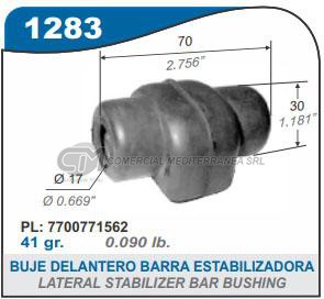 BUJE BARRA ESTABILIZADORA LATERAL RENAULT 21