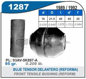 BUJE TENSOR DELANTERO FORD ESCORT