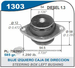 SOPORTE DE MOTOR CAPEMI FIAT DUNA/FIORINO 1.3 D 88/93 SOPORTE DE MOTOR LADO CAJA