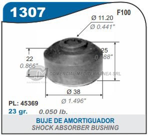BUJES SUSPENSION FORD F100 BUJE AMORTIGUADOR GALLETA G