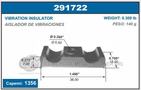 BUJE DE SUSPENSION CAPEMI SCANIA AISLADOR DE VIBRACIONES