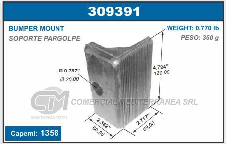 BUJES DE SUSPENSION CAPEMI SCANIA SOPORTE PARAGOLPE