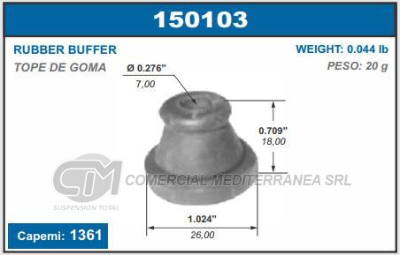 BUJE DE SUSPENSION CAPEMI SCANIA BUJE DE GOMA