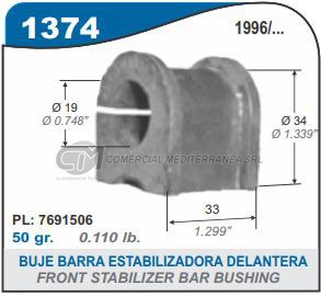 BUJES SUSPENSION FIAT DUNA. UNO. FIORINO