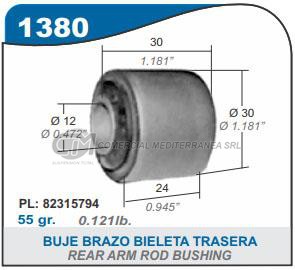 BUJES BRAZO ROTULA TRASERO FIAT TEMPRA. TIPO