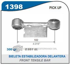 BIELETA DE SUSPENSION CAPEMI PEUGEOT 504 82/00/505 82/96 DELANTERA LARGO 102MM - COMPLETA