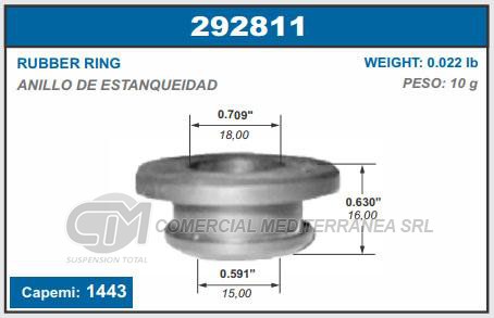 BUJES DE SUSPENSION CAPEMI SCANIA JUNTA TAPA DE VALVULA TODOS