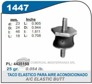 BUJE DE SUSPENSION CAPEMI FIAT PALIO/SIENA/BRAVO/BRAVA TACO ELASTICO SOPORTE DE AIRE AC.