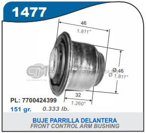 BUJES SUSPENSION RENAULT KANGOO. CLIO2
