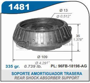CAZOLETA SUSPENSION FORD KA . FIESTA 97... CAZOLETA TRASERA