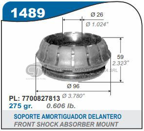 CAZOLETA SUSPENSION RENAULT CLIO CAZOLETA AMORTIGUADOR DELANTERA