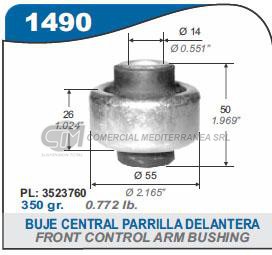 BUJES SUSPENSION PEUGEOT 206 BUJE CENTRAL PARRILLA DEL
