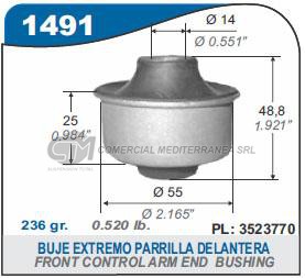 BUJES SUSPENSION PEUGEOT 206.307.408 BUJE PARRILLA 