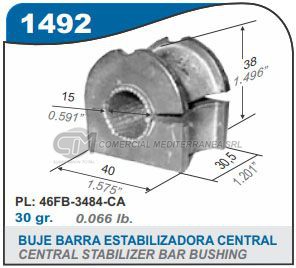 BUJES SUSPENSION FORD KA. FIESTA. ESCORT. ORION. COURIER