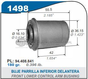 BUJE PARRILLA INFERIOR DELANTERA ISUZU LUV 4X4