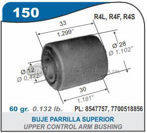BUJE PARRILLA SUEPERIOR RENAULT R4L.R6. R4F. R4S