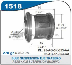 BUJES SUSPENSION FORD KA. FIESTA. ESCORT