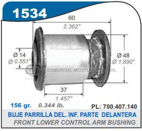 BUJE PARRILLA INFERIOR DELANTERA PARTE DELANTERA BUJES SUSPENSION VW TRANSPORTER