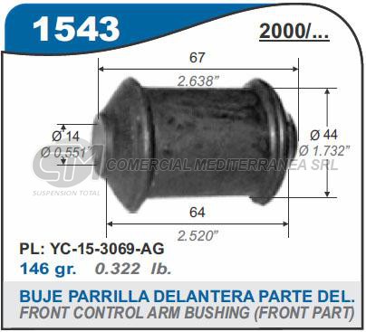 BUJE PARRILLA DELANTERA PARTE DELANTERA  FORD TRANSIT