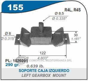 SOPORTE DE CAJA CAPEMI RENAULT 4/6 SOPORTE DE CAJA LADO IZQUIERDO
