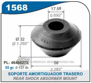 CAZOLETA DE SUSPENSION CAPEMI FIAT PALIO/SIENA/UNO FASE 2/ARGO/MOBI CAZOLETA DE SUSPENSION