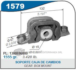 SOPORTE DE CAJA CAPEMI PEUGEOT BOXER / CITROEN JUMPER / FIAT DUCATO 2.8 D-TD 03/10