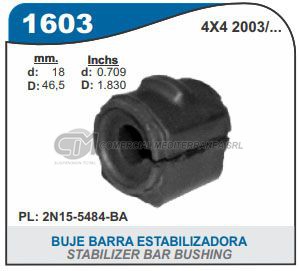 BUJE BARRA ESTABILIZADORA  FORD ECOSPORT 4X4 