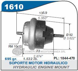 SOPORTE DE CAJA CAPEMI PEUGEOT 206/306 XS SOPORTE HIDRAULICO DE MOTOR LADO DERECHO