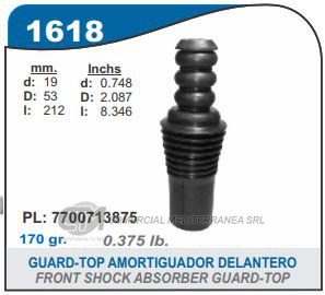 FUELLE DE TRANSMISION CAPEMI RENAULT CLIO/LOGAN/SANDERO/DUSTER FUELLE AMORTIGUADOR DELANT